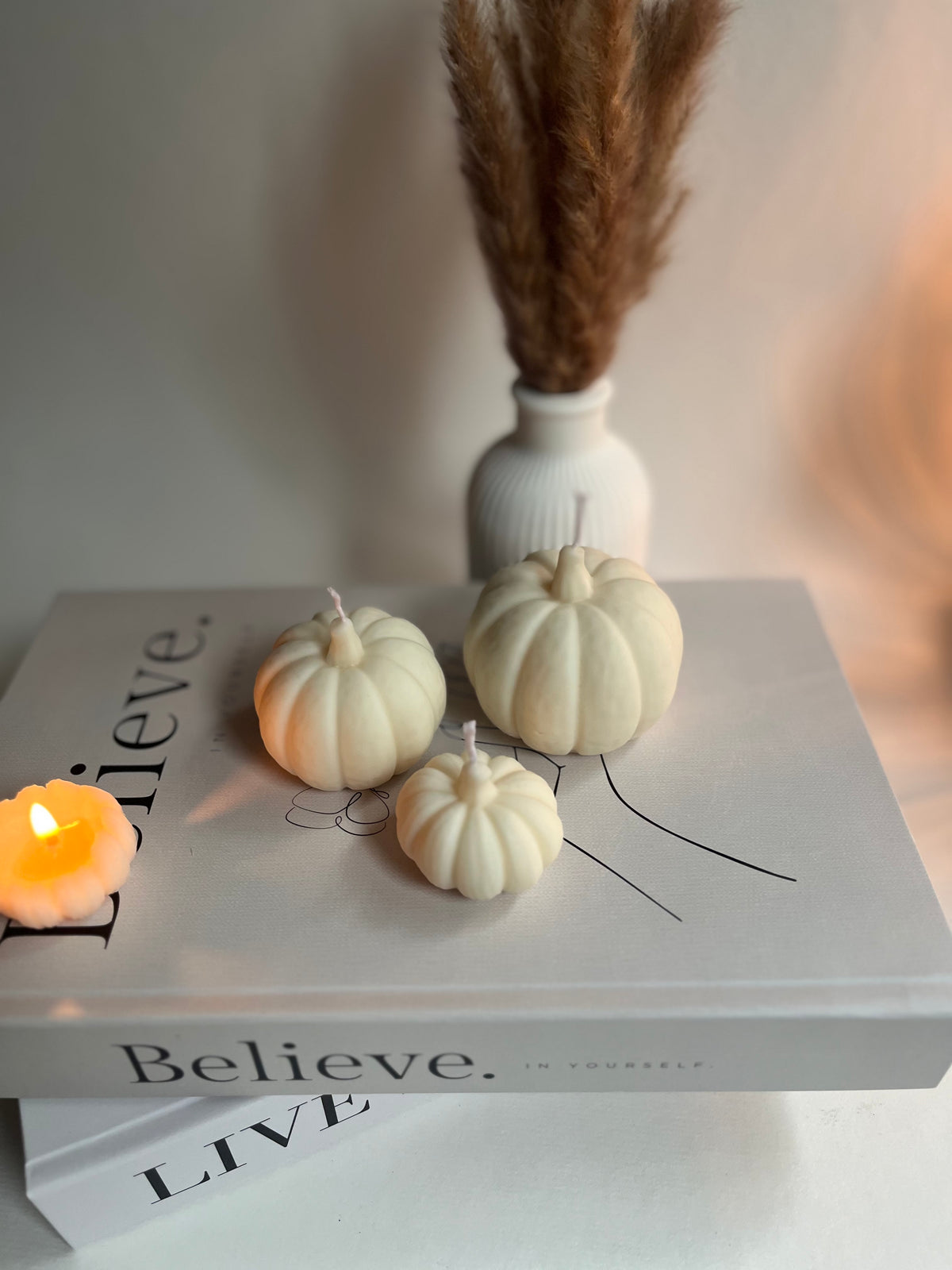 Kürbis-Set „Autumn Trio“ - aus Rapswachs