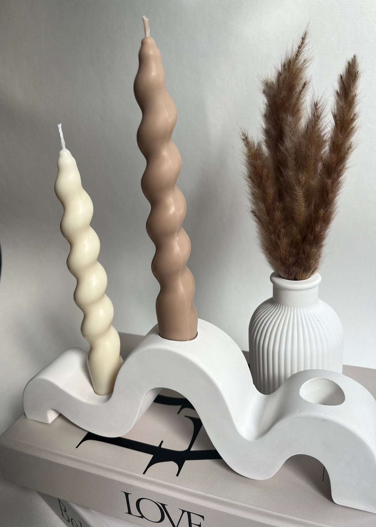 Soft Wave – Kerzenhalter für 3 Stabkerzen