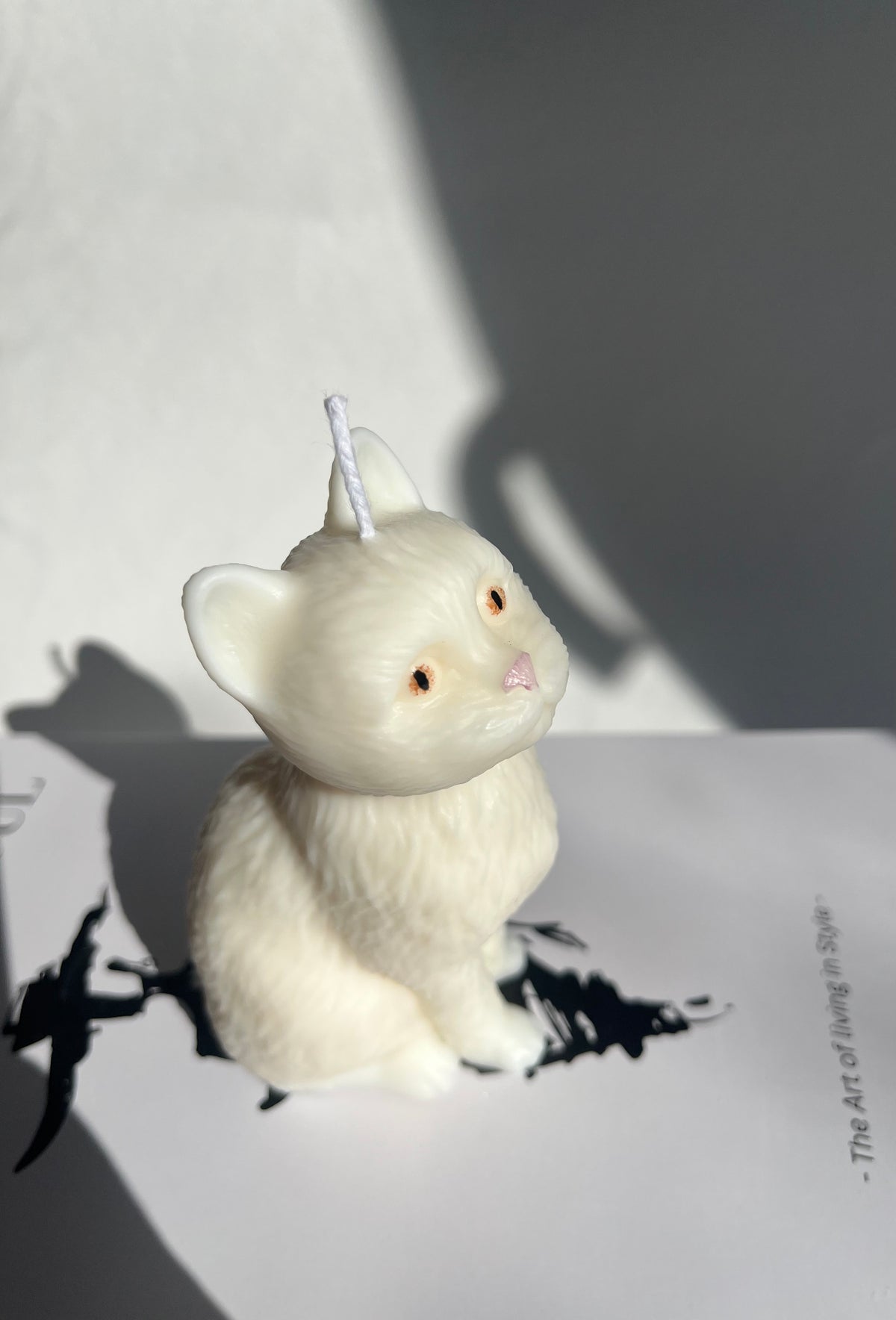 Little Cat – handgefertigte Kerze aus Rapswachs