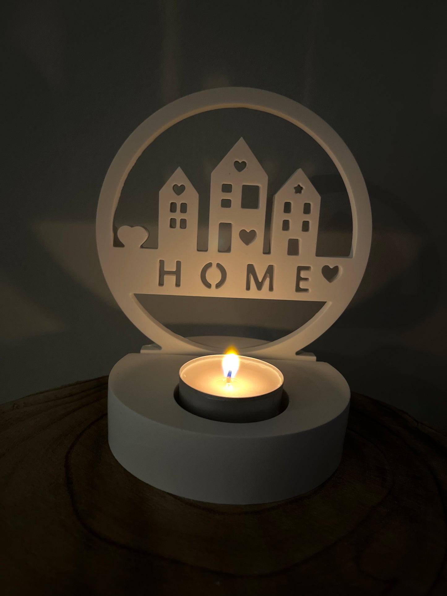 Teelichthalter „HOME“
